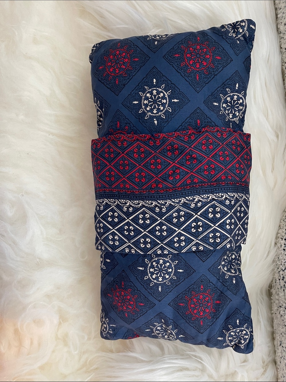 Small silk pillow with secret pocket tooth fairy pillow